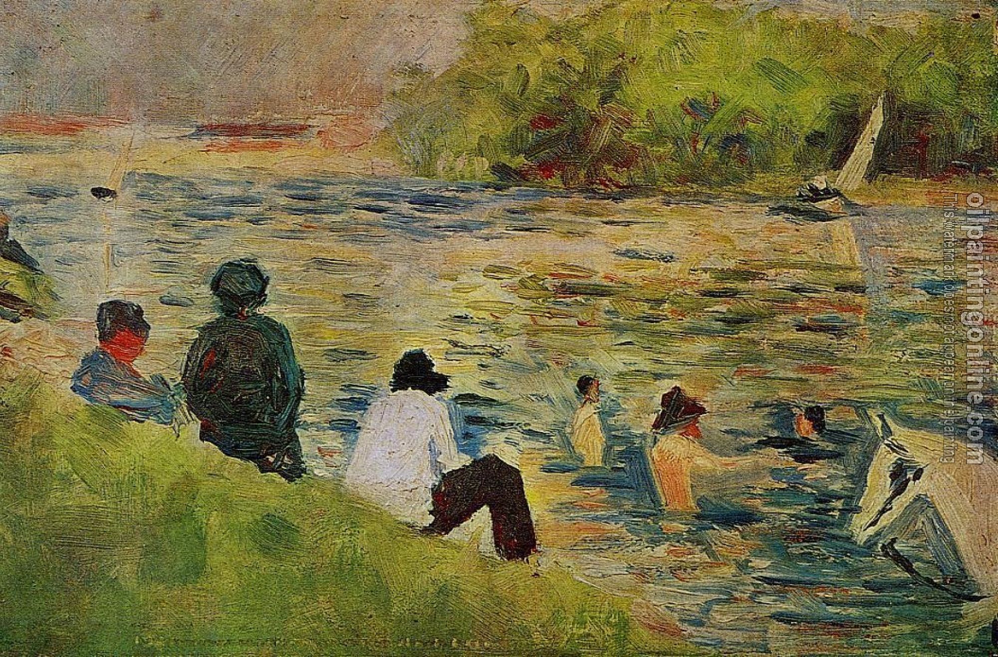 Seurat, Georges - Bathing at Asnieres, The Bank of the Seine